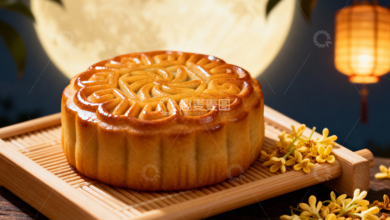 高清大图下载【趣麦麦图】中秋节月饼背景042