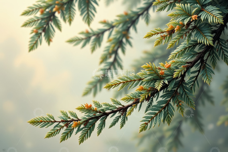 高清大图下载【趣麦麦图】特写绿色松树枝叶