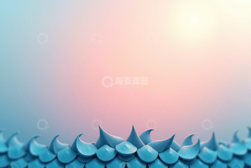 高清大图下载【趣麦麦图】蓝色鳞片背景抽象设计素材