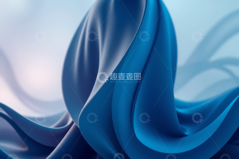 高清大图下载【趣麦麦图】蓝色抽象流动背景画面
