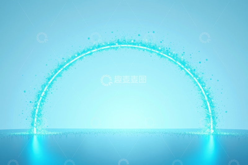 高清大图下载【趣麦麦图】蓝色光效弧形背景素材