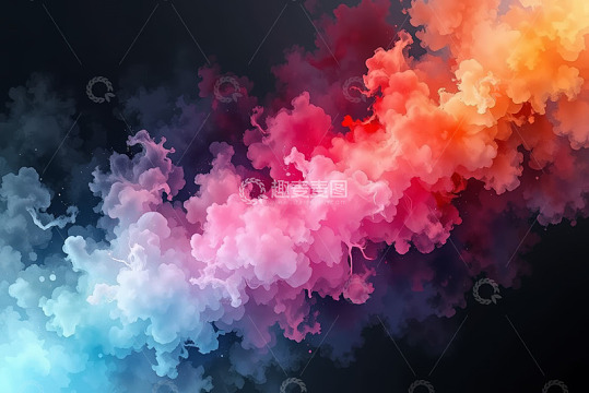 多彩烟雾背景素材