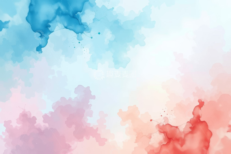 高清大图下载【趣麦麦图】-渐变水彩抽象背景