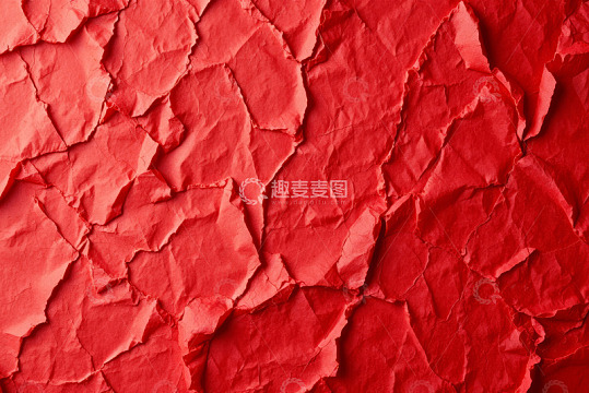 红色褶皱纸张纹理