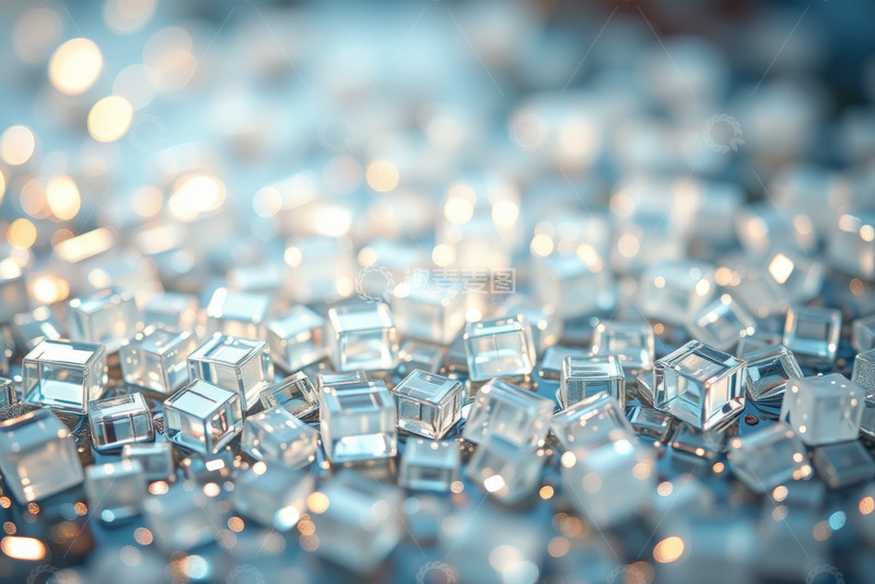 高清大图下载【趣麦麦图】透明立方体微观特写