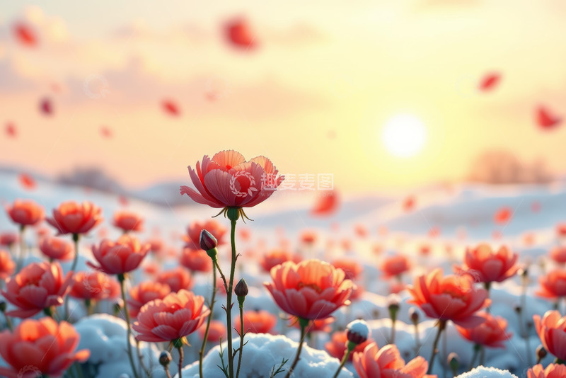 高清大图下载【趣麦麦图】水彩花卉装饰角素材