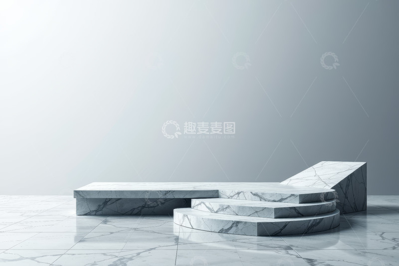 高清大图下载【趣麦麦图】现代大理石展示台场景