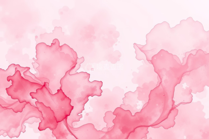 高清大图下载【趣麦麦图】粉色墨水在水中扩散景象