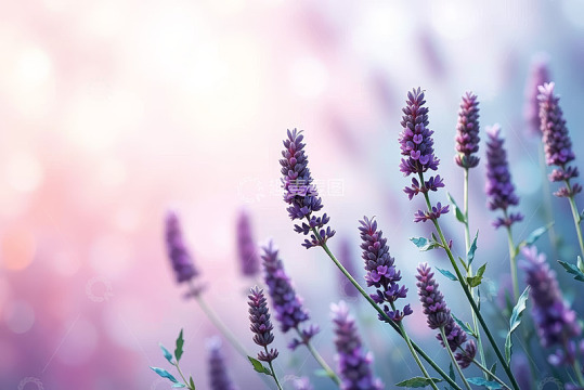 紫色薰衣草自然背景素材