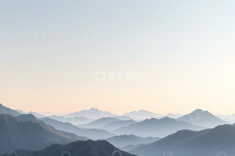 高清大图下载【趣麦麦图】连绵山脉与天空远景