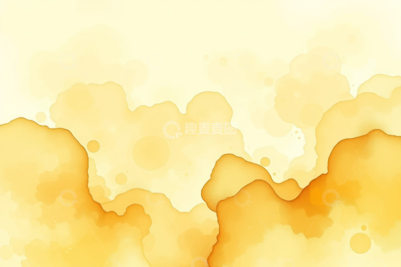 高清大图下载【趣麦麦图】黄色抽象水彩背景