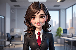办公室中的职业女性肖像