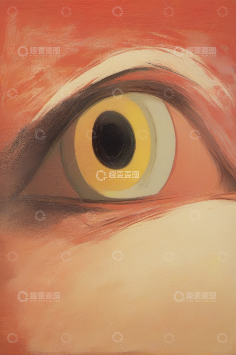 高清大图下载【趣麦麦图】特写绘画风格的眼睛