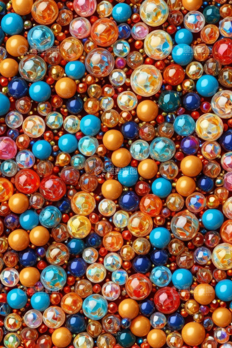 高清大图下载【趣麦麦图】多彩珠子密集排列素材