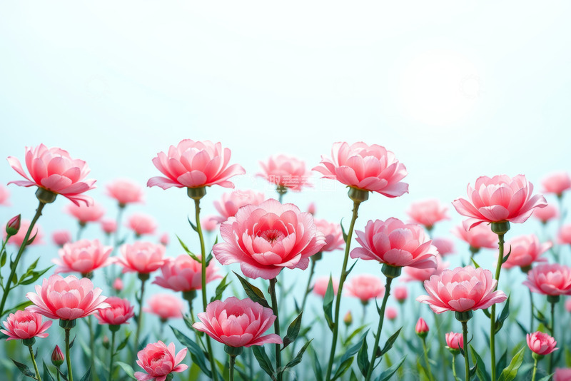 高清大图下载【趣麦麦图】粉色花朵盛开的自然场景