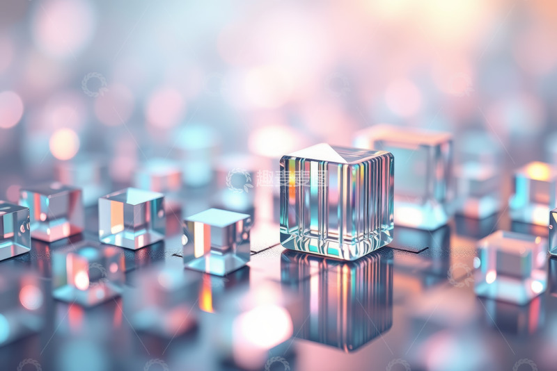 高清大图下载【趣麦麦图】透明立方体科技感素材