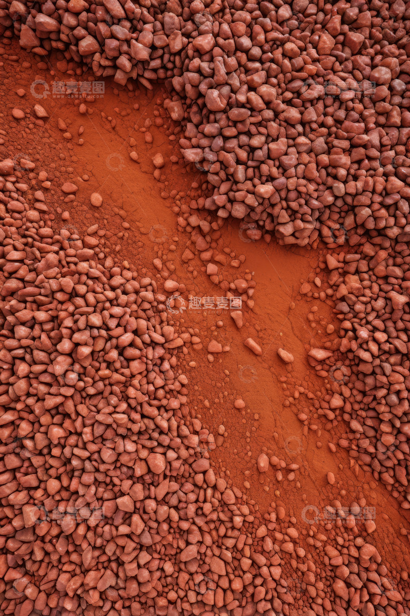 高清大图下载【趣麦麦图】红色碎石与泥土自然景象