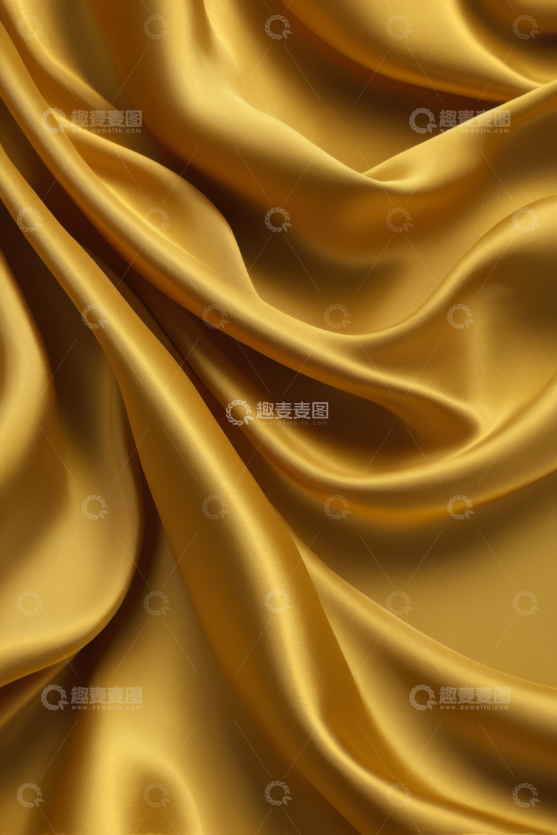 高清大图下载【趣麦麦图】金色丝绸织物纹理背景