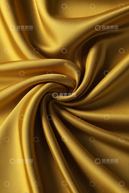 金色丝绸纹理特写