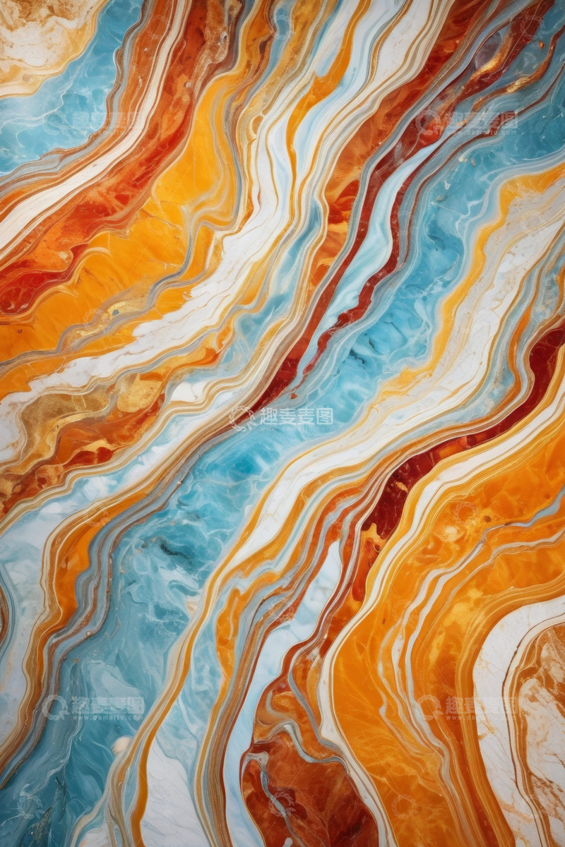 高清大图下载【趣麦麦图】彩色流体纹理艺术图案