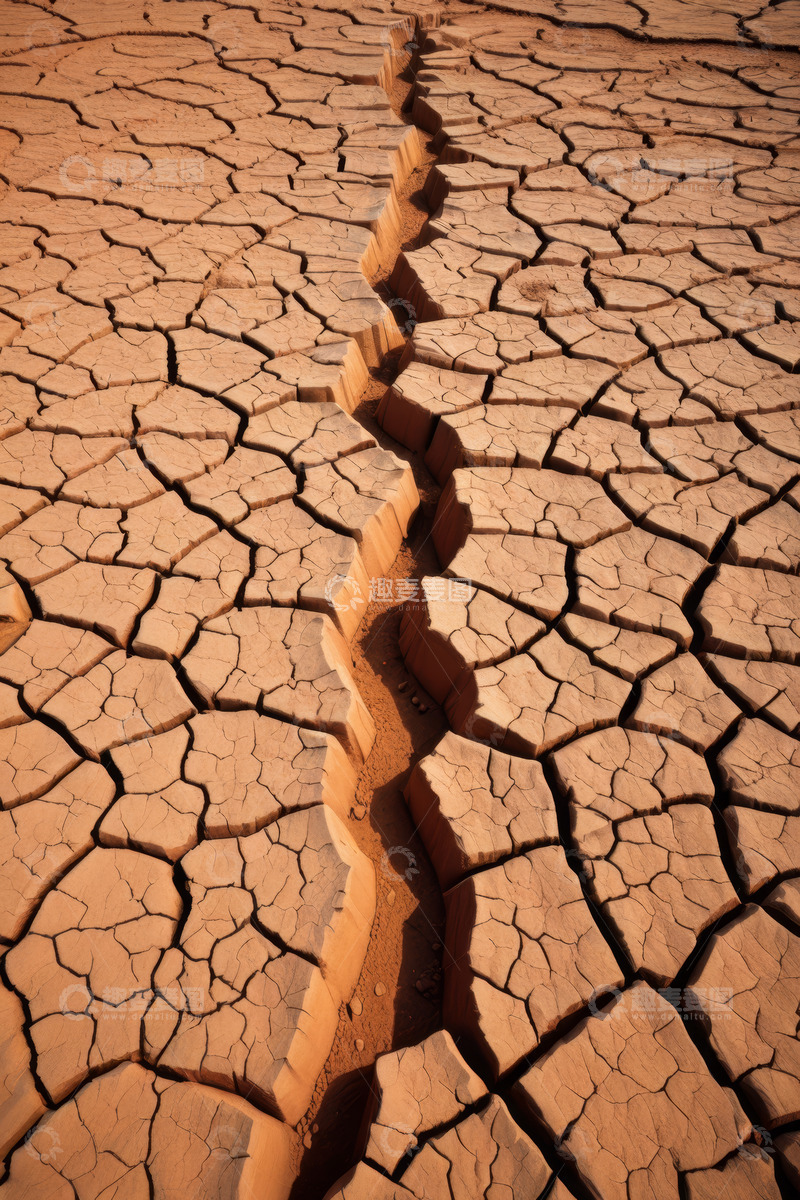 高清大图下载【趣麦麦图】干裂土地地面裂缝景象