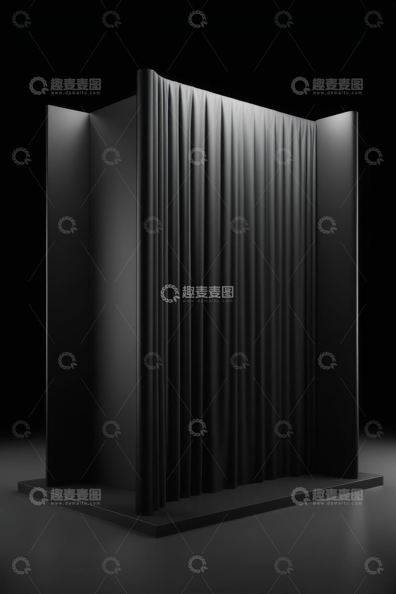 高清大图下载【趣麦麦图】黑色幕布舞台展示场景