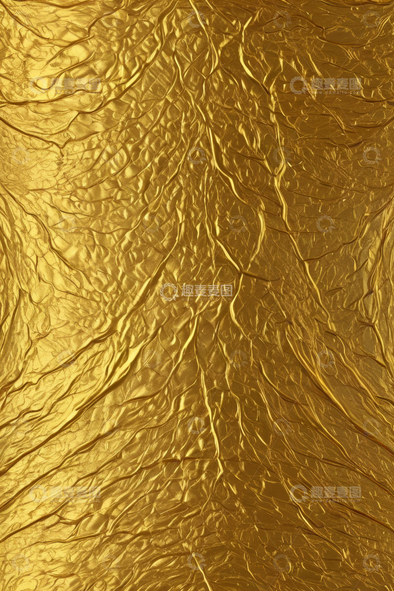 高清大图下载【趣麦麦图】金色褶皱纹理背景素材