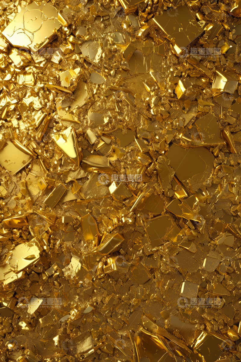高清大图下载【趣麦麦图】金色碎片质感背景