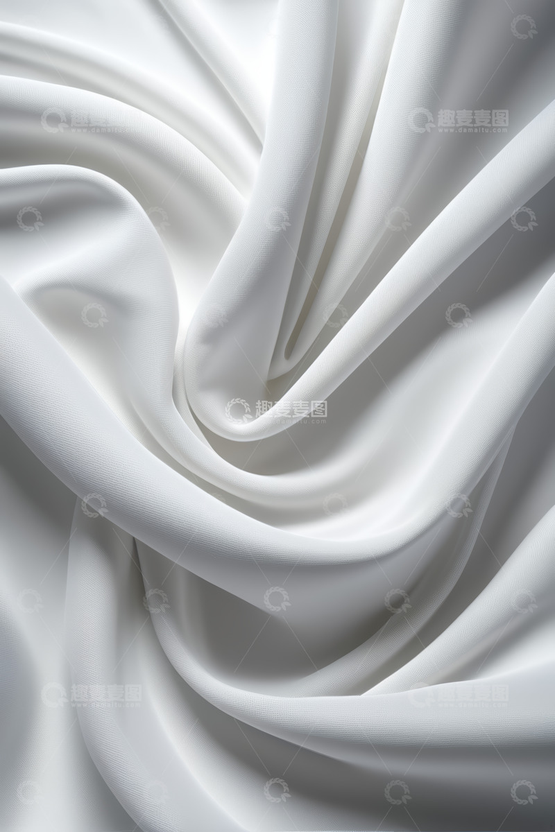 高清大图下载【趣麦麦图】白色织物褶皱纹理素材