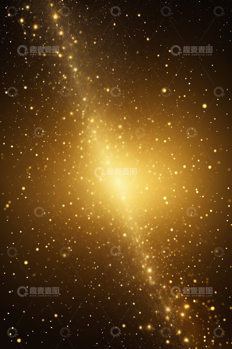 高清大图下载【趣麦麦图】金色发光粒子抽象背景