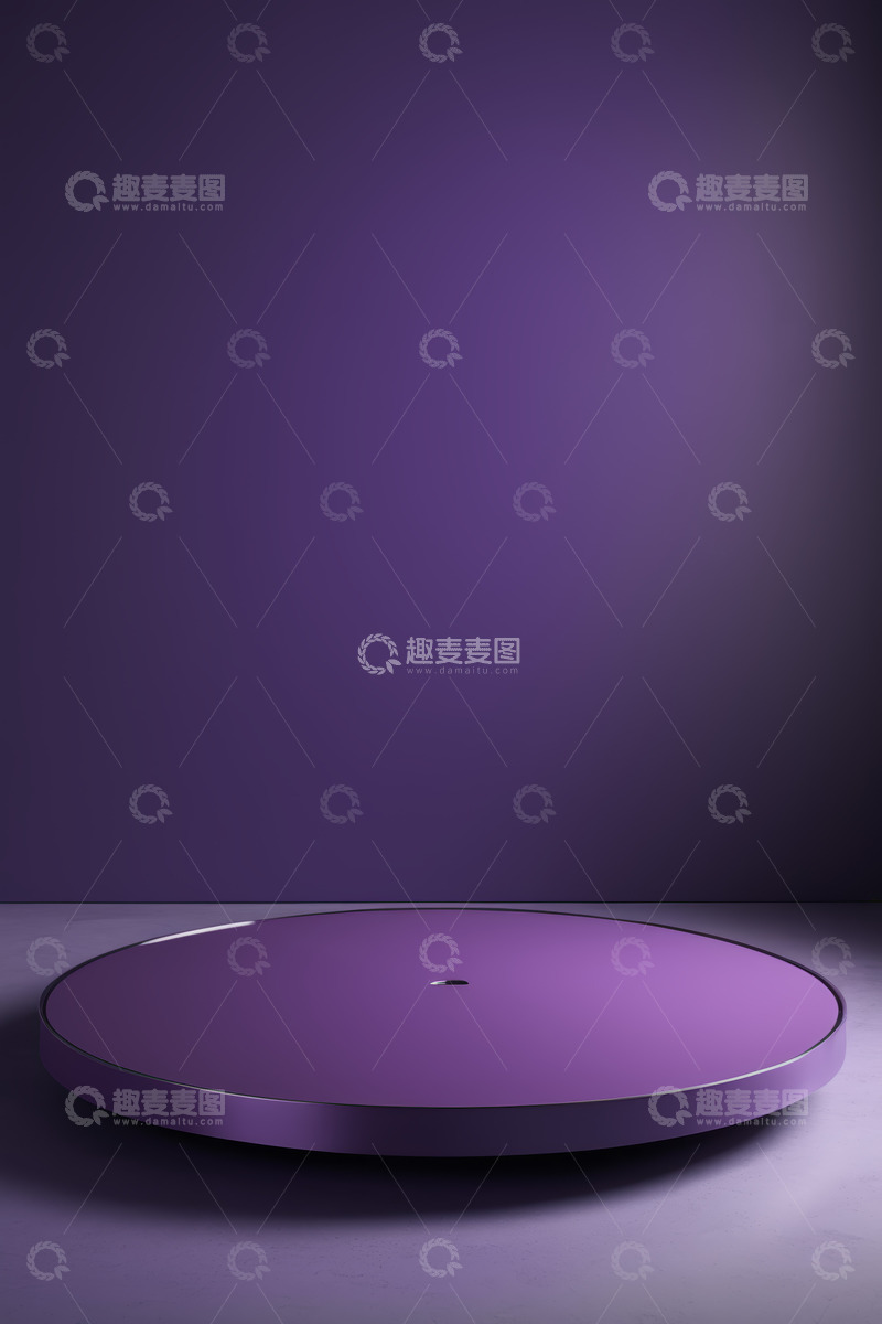 高清大图下载【趣麦麦图】紫色圆形展示台