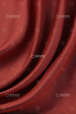红色织物纹理特写