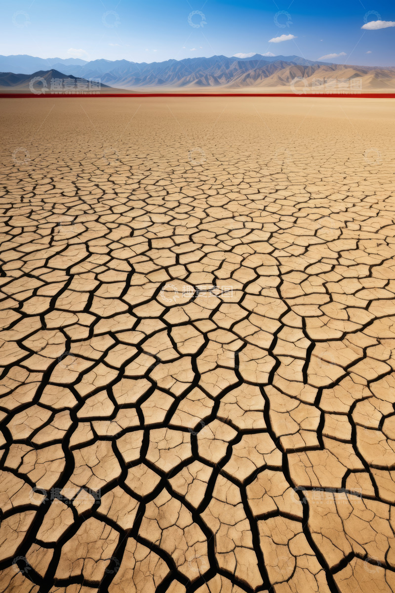 高清大图下载【趣麦麦图】干旱沙漠龟裂土地自然风光