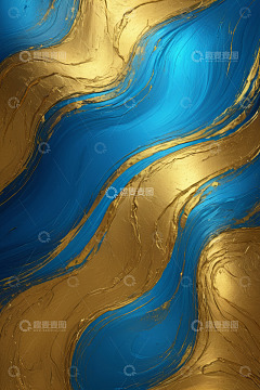 蓝金相间艺术纹理背景素材