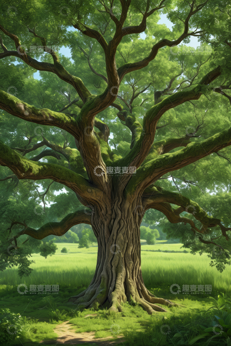 高清大图下载【趣麦麦图】野外茂盛的大树自然景象