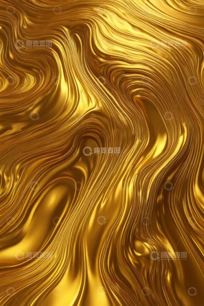 高清大图下载【趣麦麦图】金色抽象纹理背景素材