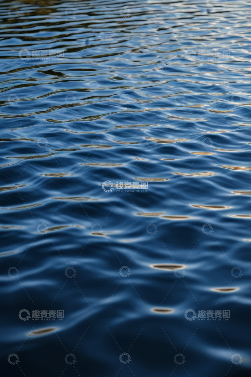 高清大图下载【趣麦麦图】蓝色水面波纹景象