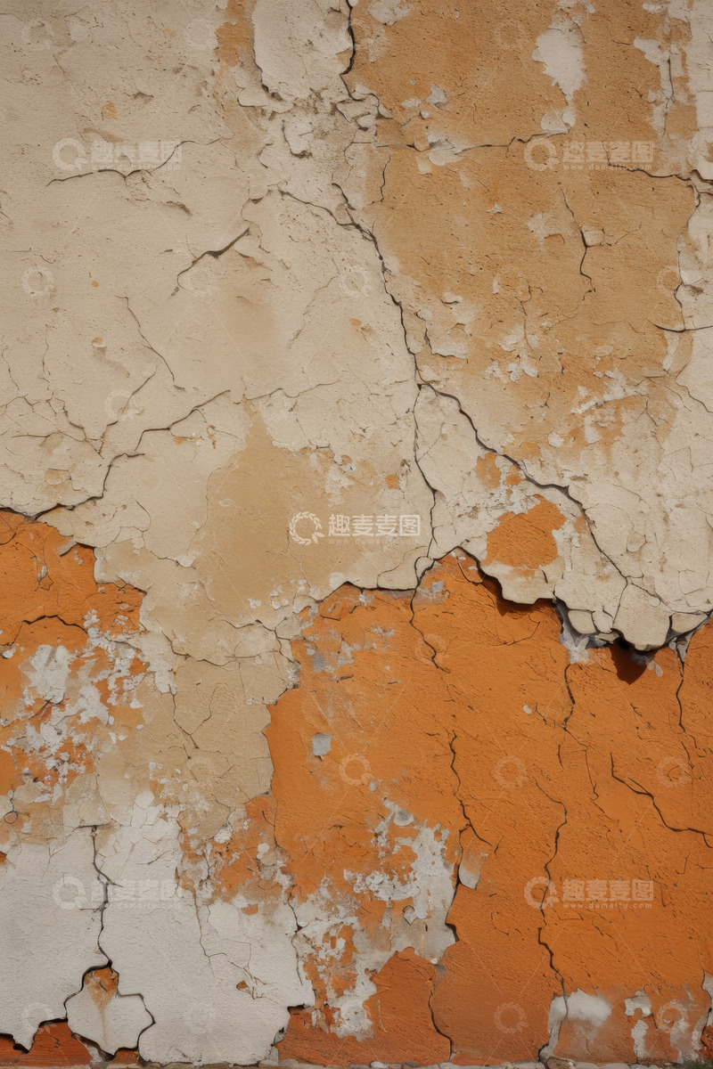 高清大图下载【趣麦麦图】剥落墙面纹理背景素材