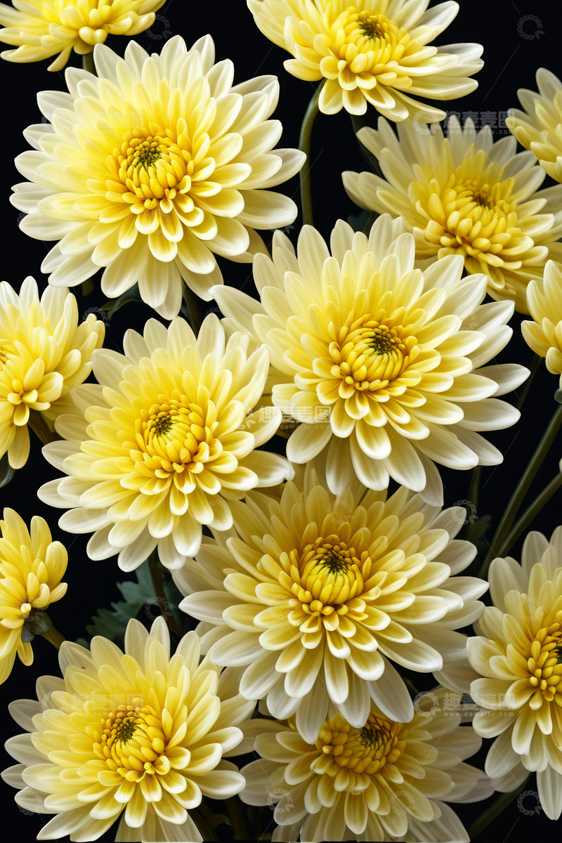 高清大图下载【趣麦麦图】-黄色菊花特写