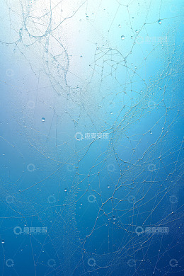 蓝色背景上水渍纹理图案