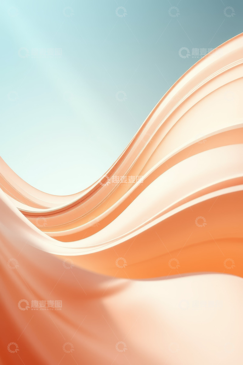 高清大图下载【趣麦麦图】渐变色彩抽象波浪背景