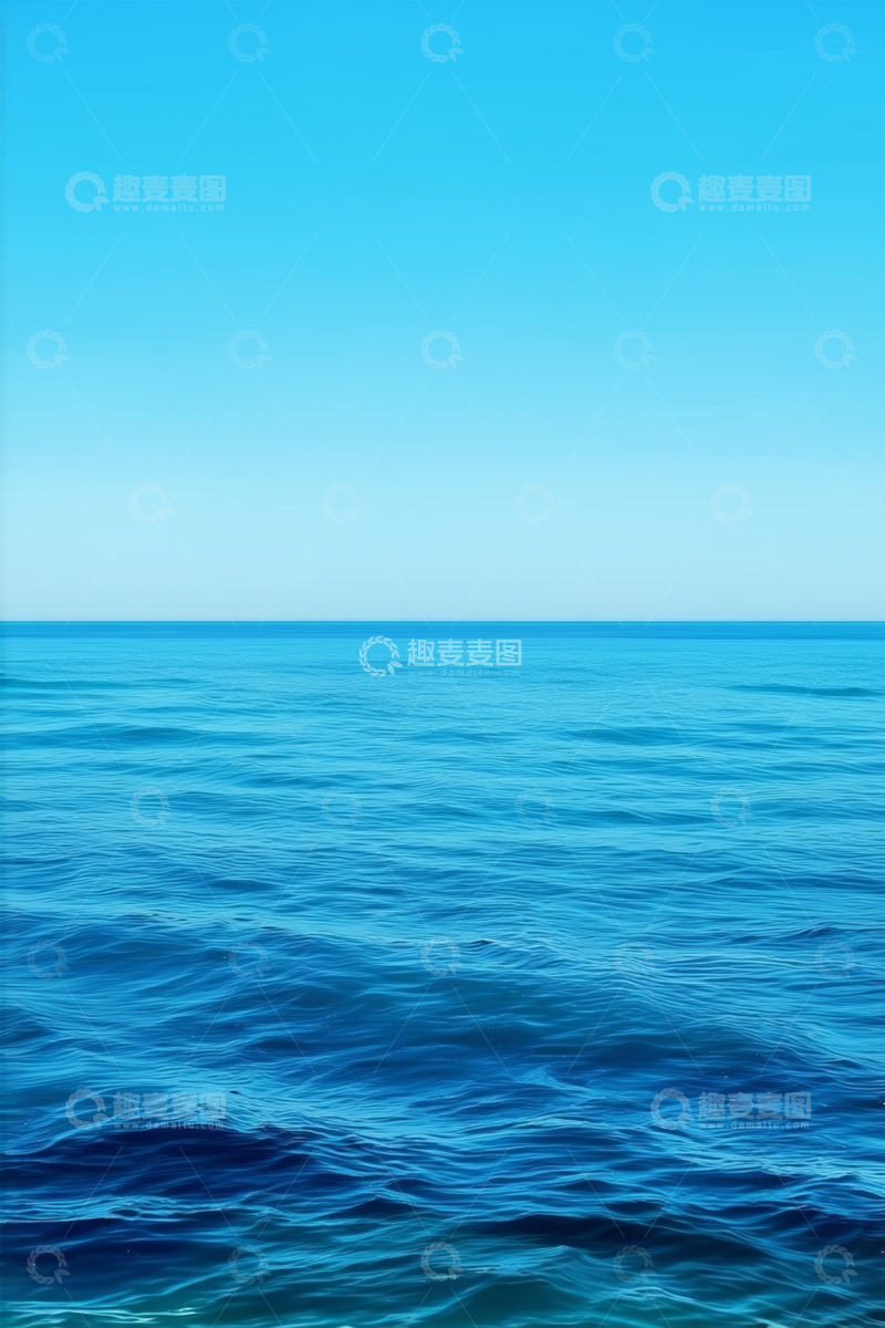 高清大图下载【趣麦麦图】蓝色海洋平静海面景象