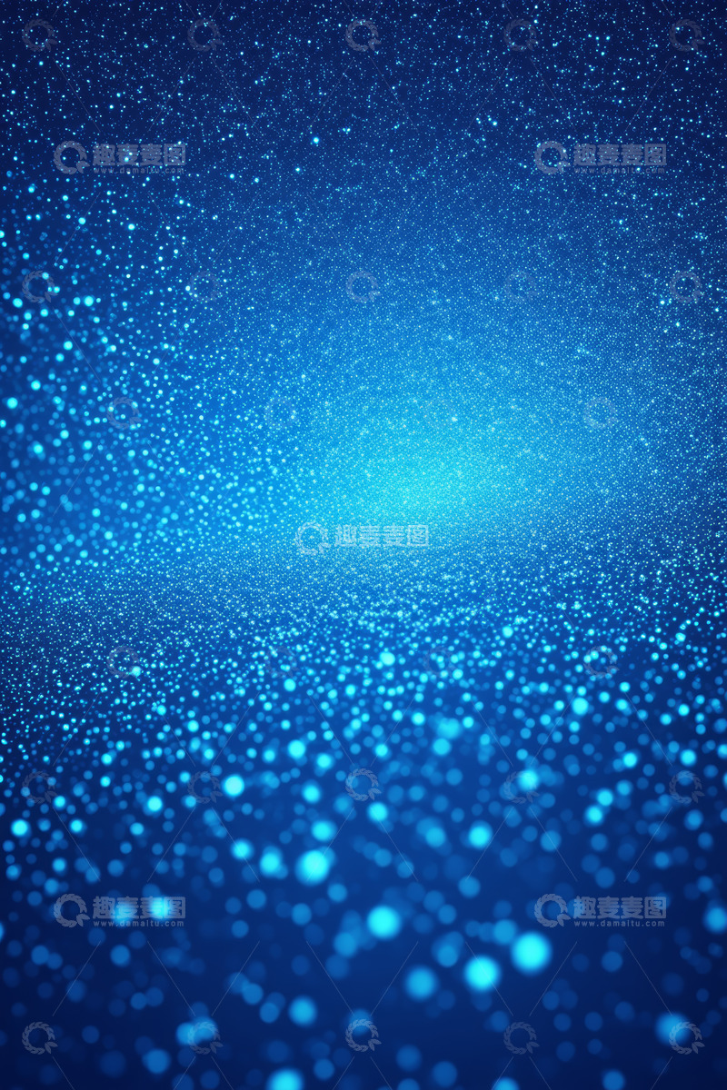 高清大图下载【趣麦麦图】蓝色抽象粒子背景素材