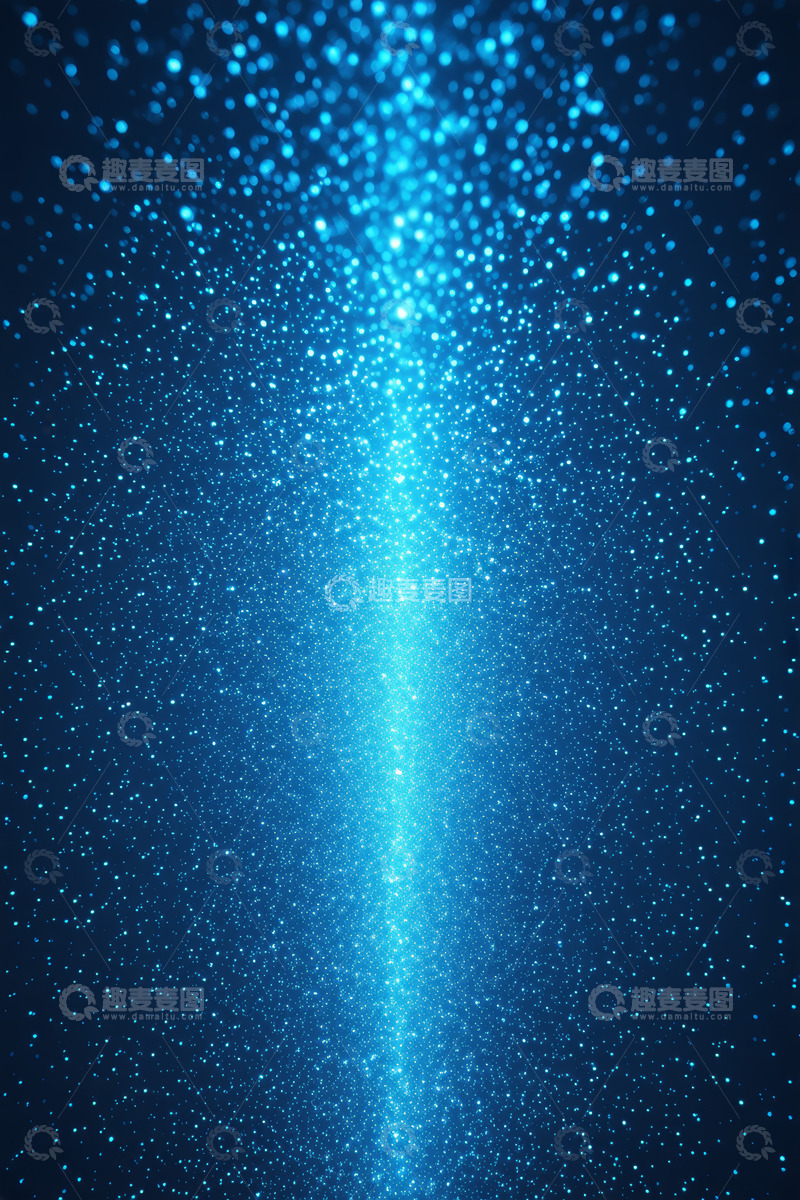 高清大图下载【趣麦麦图】蓝色粒子抽象背景