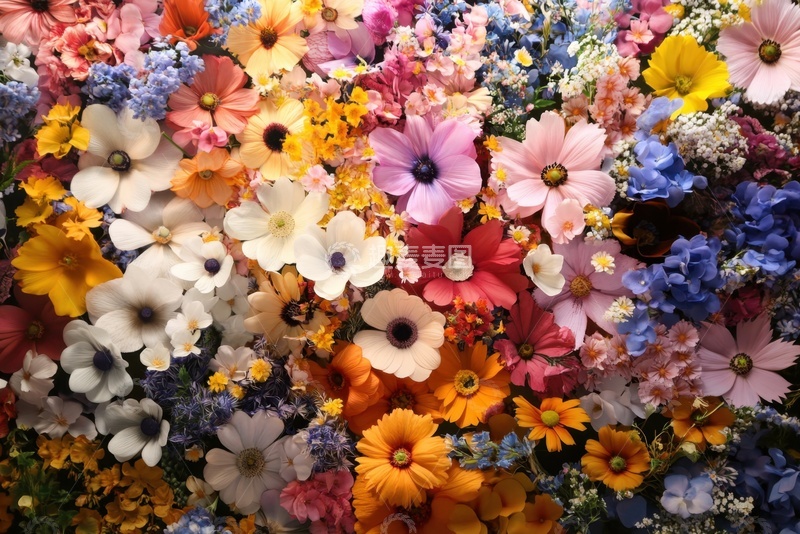 高清大图下载【趣麦麦图】盛开的一簇美丽的花田花海