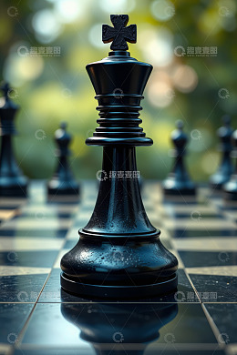 国际象棋棋子国王特写