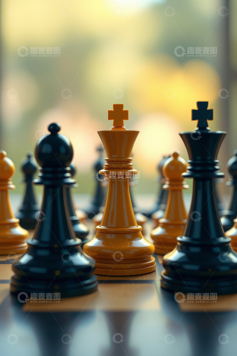 高清大图下载【趣麦麦图】国际象棋棋子特写