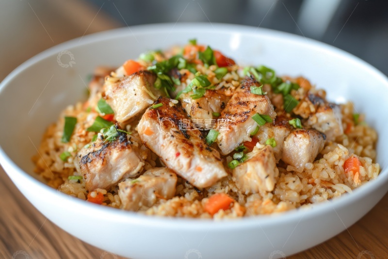 高清大图下载【趣麦麦图】鸡肉盖米饭美食摄影
