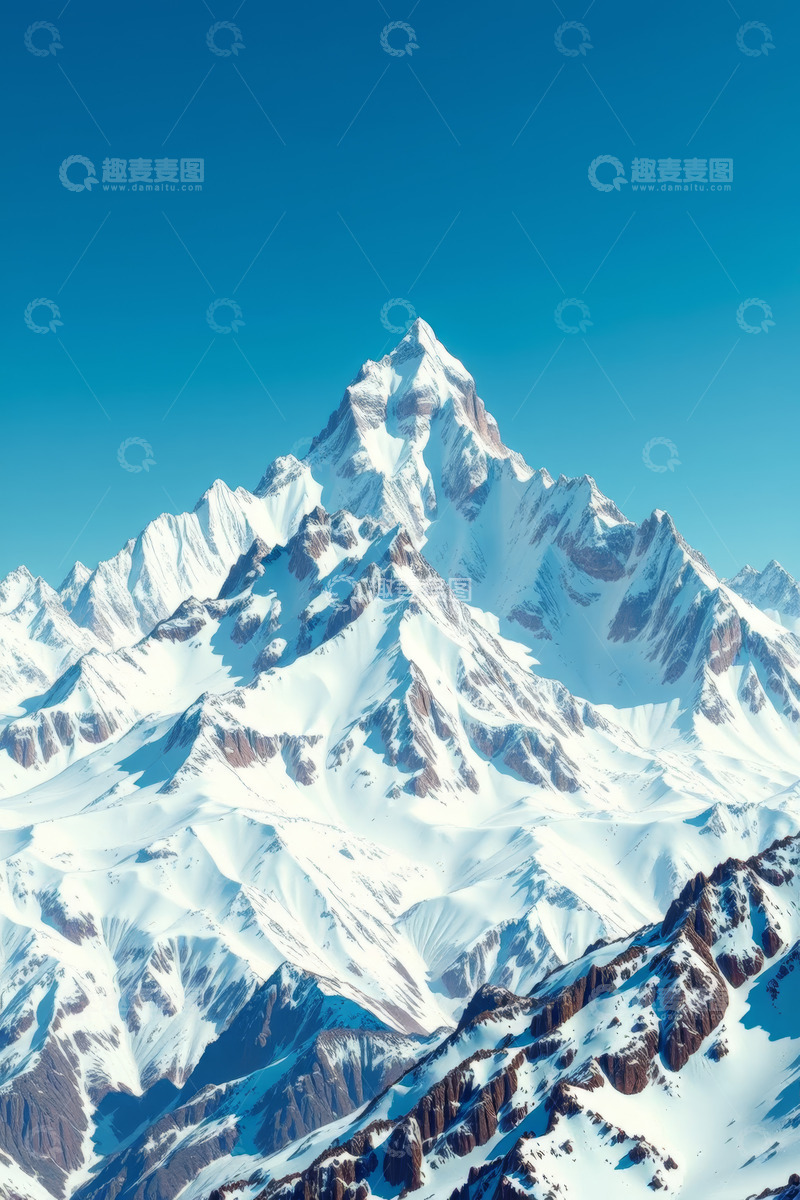 高清大图下载【趣麦麦图】巍峨雪山自然景观