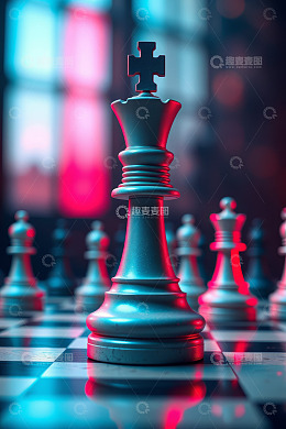 国际象棋棋子特写
